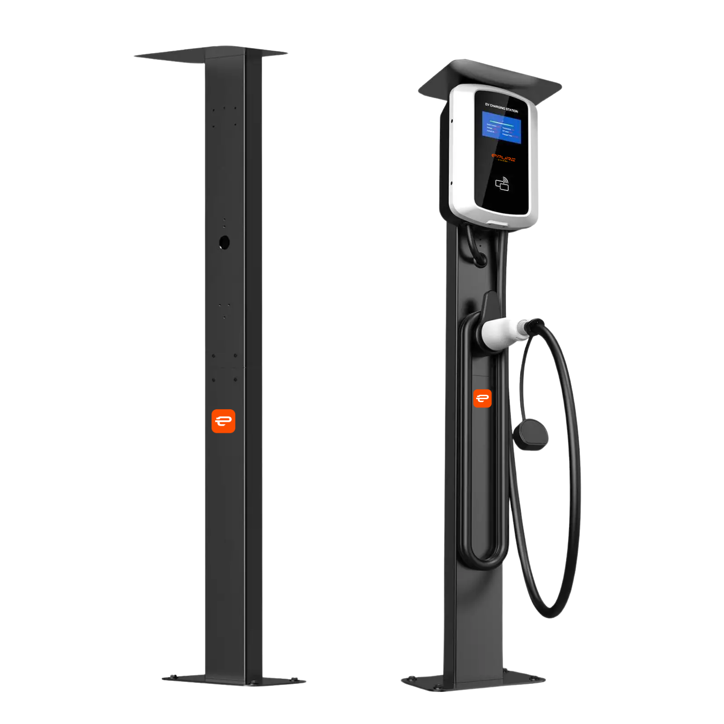 ePureCharge Home Charger Wall Mount 7.2kW - With Pedestal