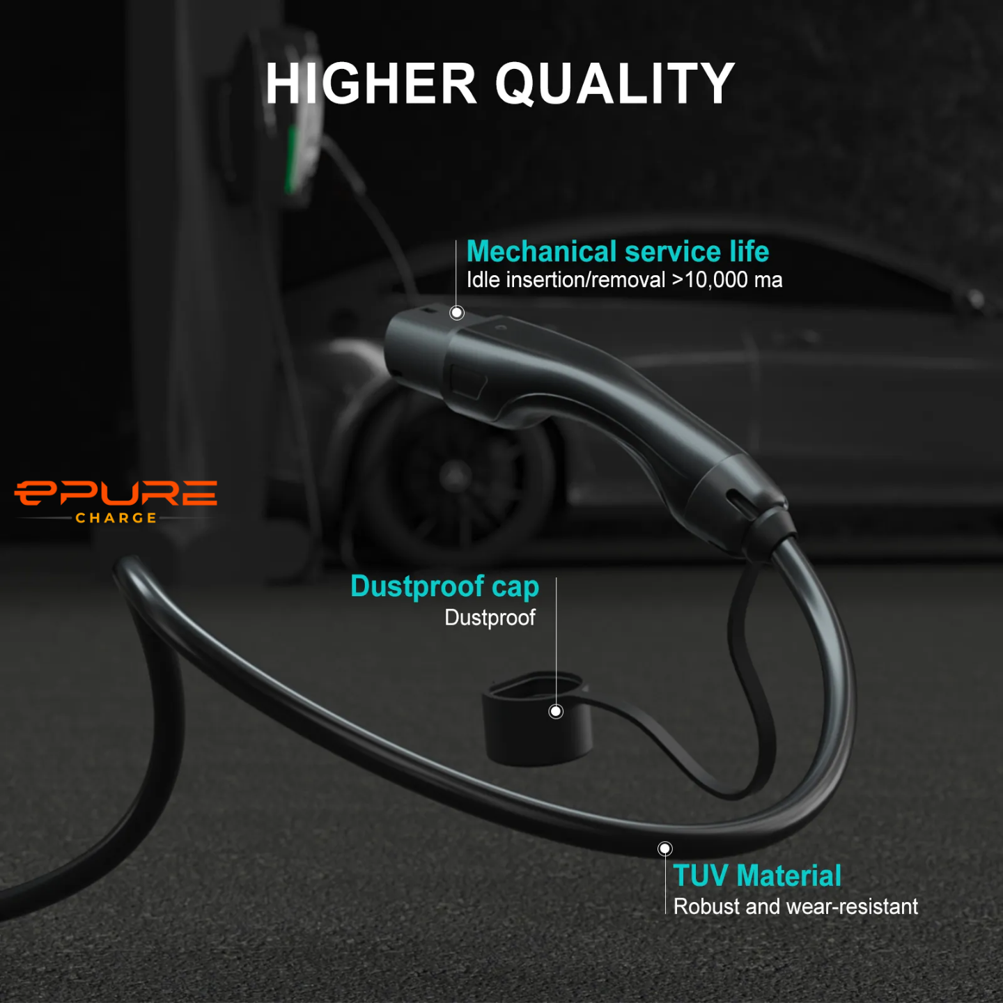 ePureCharge Charging Cable Type 2 EV - Without Bag