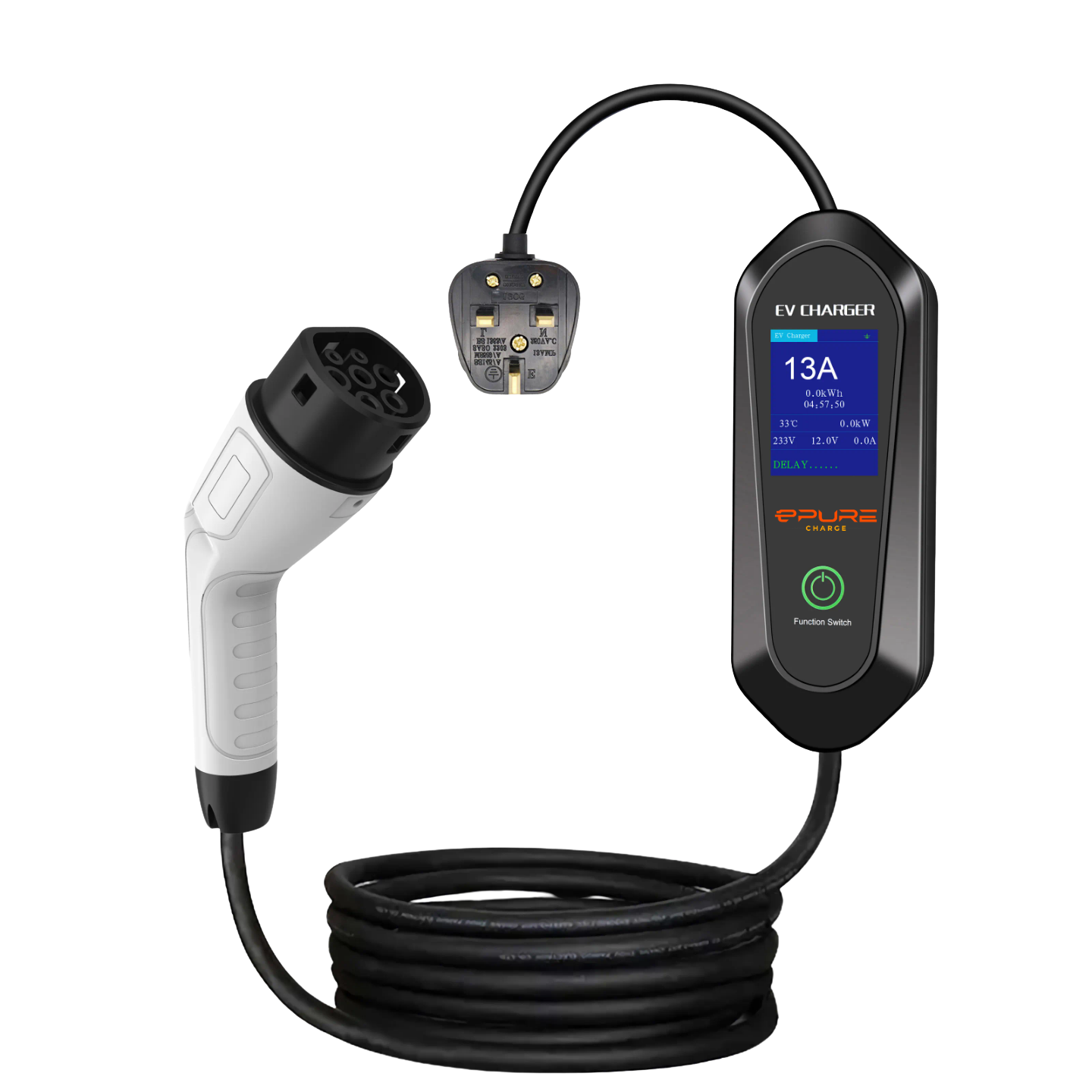 ePureCharge Smart Portable Charger 3.3kW Type 2