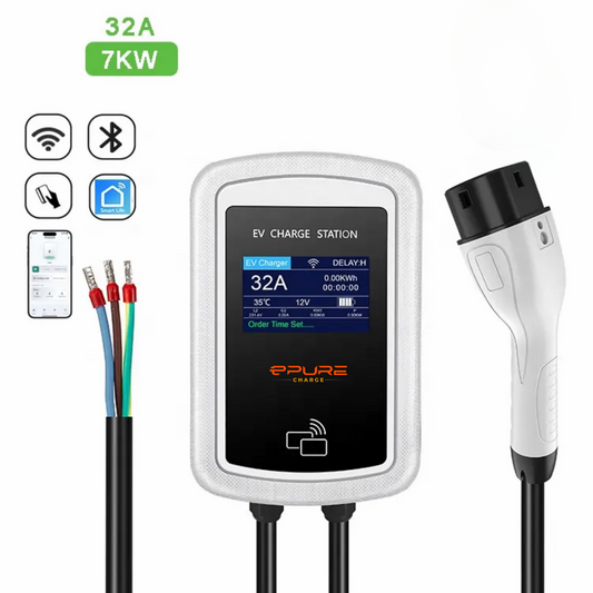 ePureCharge Home Charger Wall Mount 7.2kW - Without Pedestal