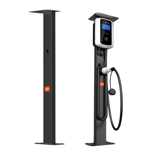 ePureCharge Home Charger Wall Mount 7.2kW - With Pedestal