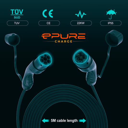 ePureCharge Charging Cable Type 2 EV - Without Bag