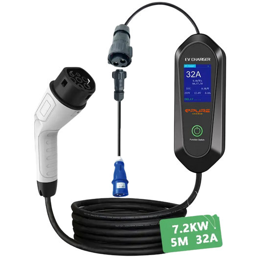 ePureCharge Smart Portable Charger 7.2kW Type 2