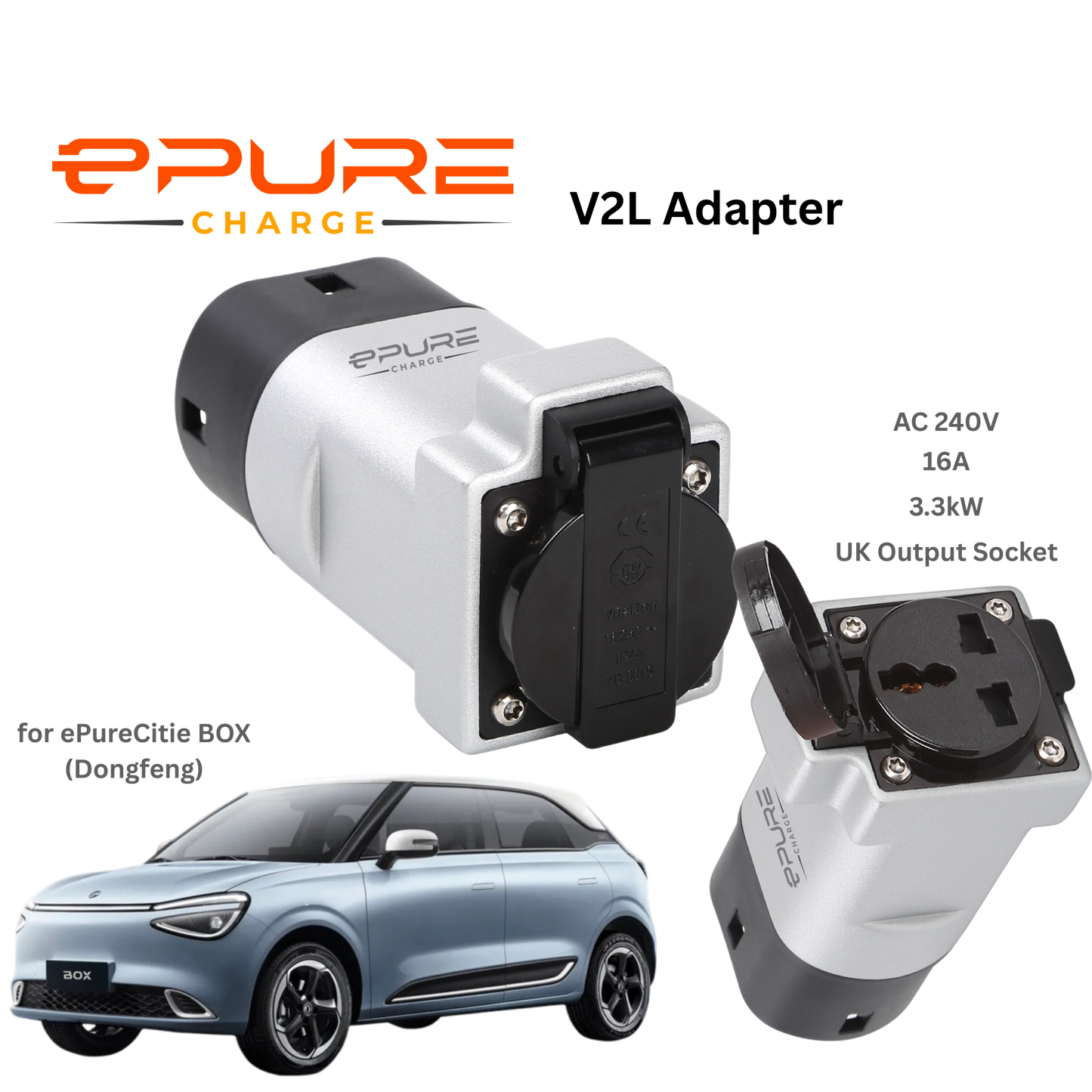 ePureCharge Vehicle to Load / Vehicle Adapter - Dongfeng Box Vehicle